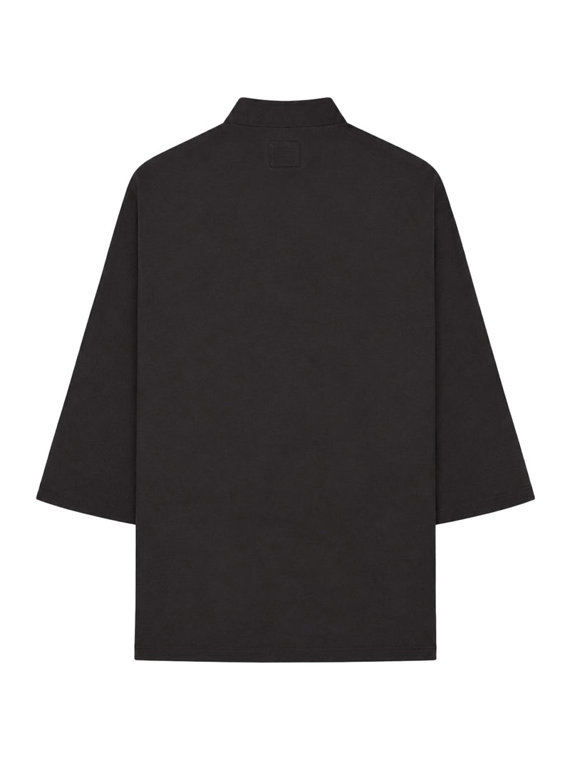 CAMICIA OVERSIZE IN LINO CON MANICA TRE QUARTI