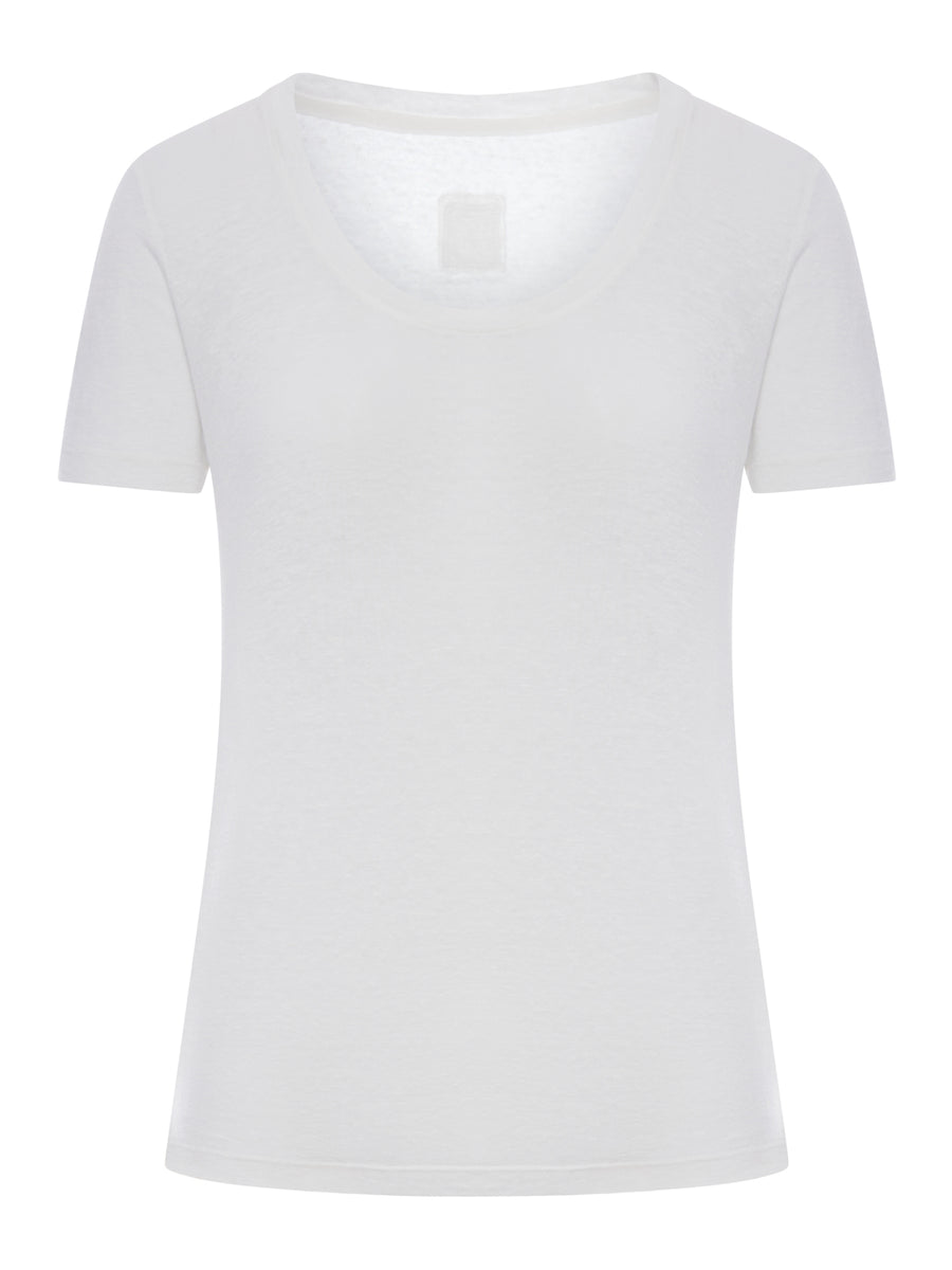 T-SHIRT A MANICHE CORTE CON SCOLLO AMPIO