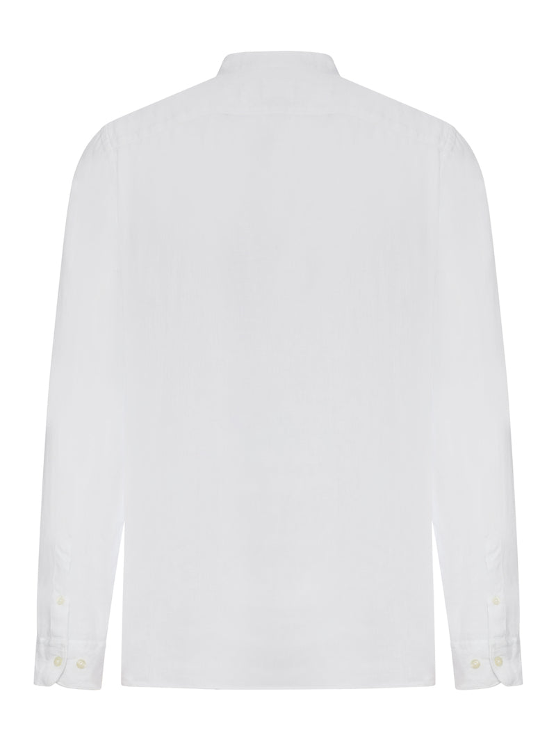 CAMICIA CON COLLETTO ALLA COREANA IN LINO