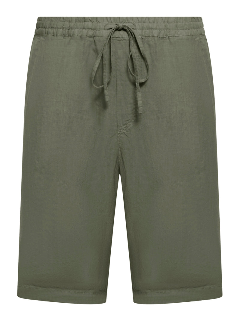 BERMUDA IN LINO CON COULISSE IN VITA