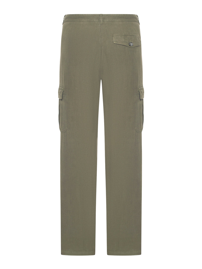 PANTALONE CARGO IN LINO