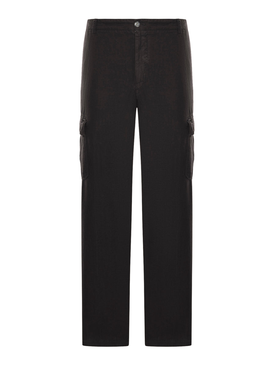 PANTALONE CARGO IN LINO