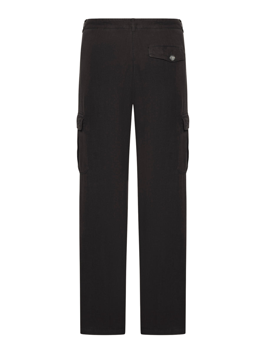 PANTALONE CARGO IN LINO