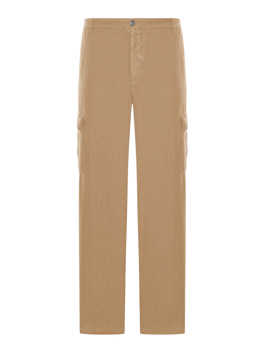 PANTALONE CARGO IN LINO