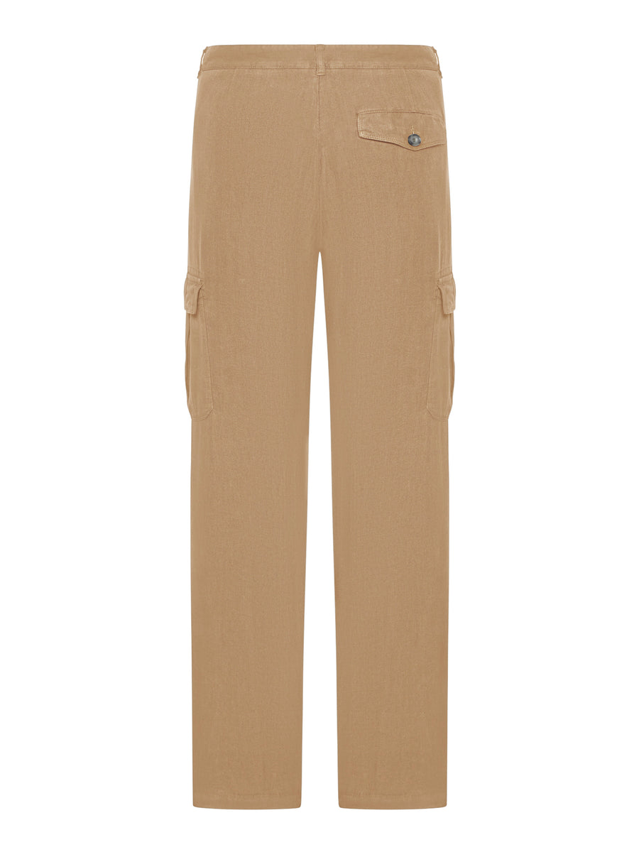 PANTALONE CARGO IN LINO