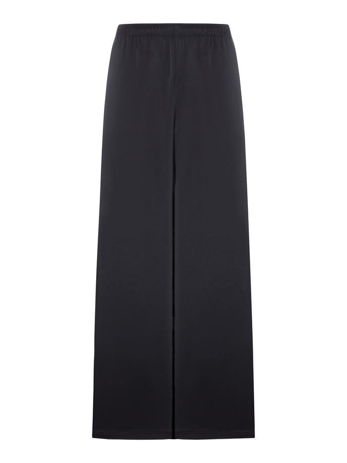 PANTALONI WIDE TRAIN IN SATIN