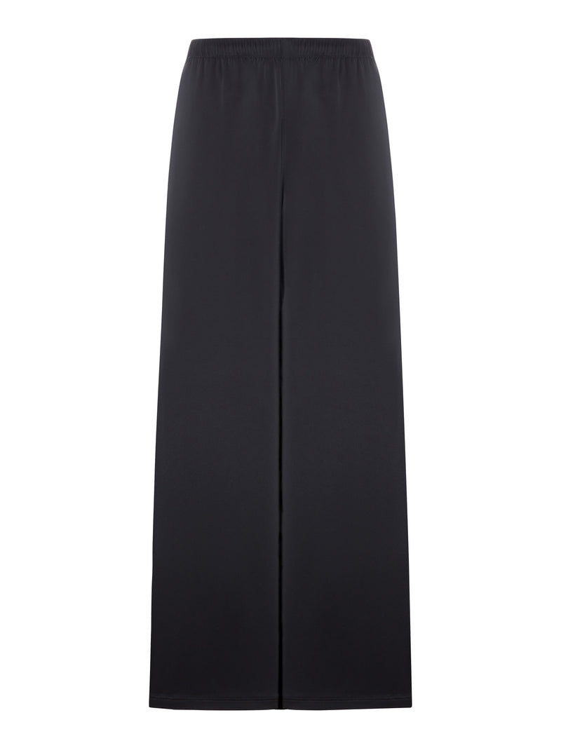 PANTALONI WIDE TRAIN IN SATIN