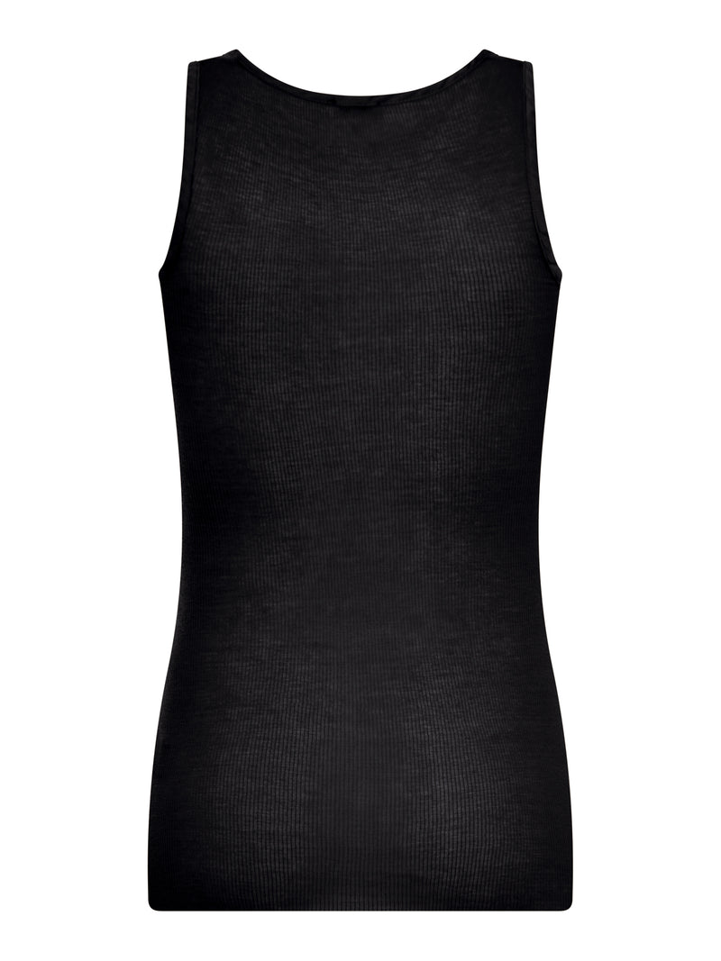 TOP SMANICATO IN MAGLIA A COSTINE