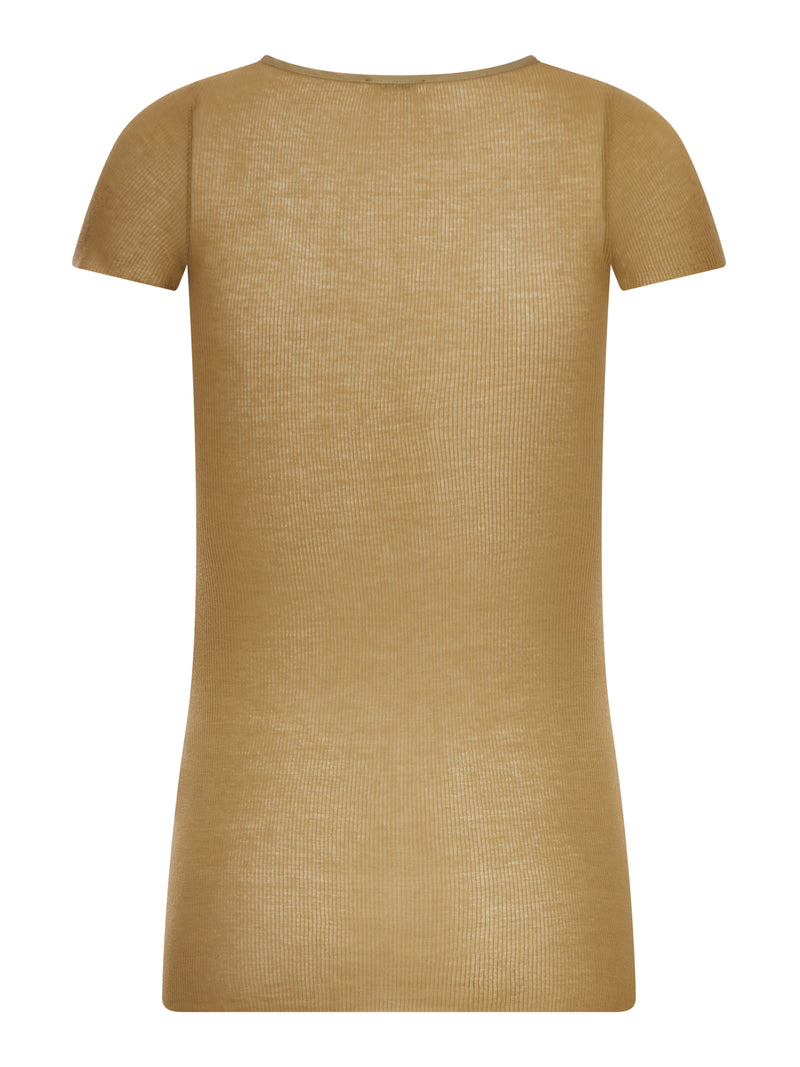 T-SHIRT IN MAGLIA A COSTINE