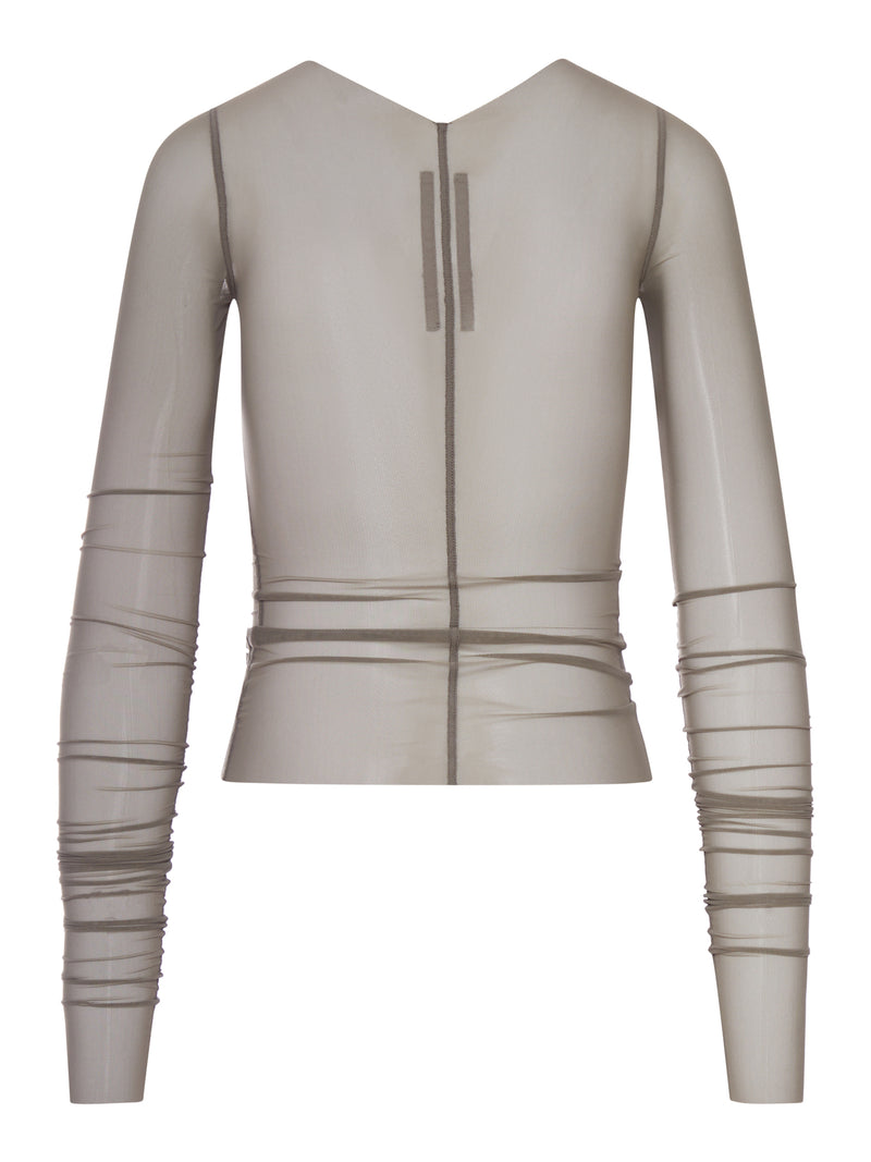 T-SHIRT TEMPLE IN TULLE TRASPARENTE