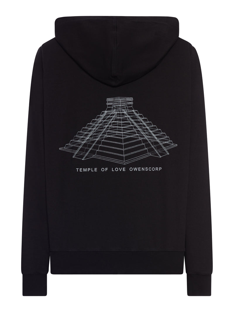 FELPA CON CAPPUCCIO IN COTONE CON STAMPA GRAFICA