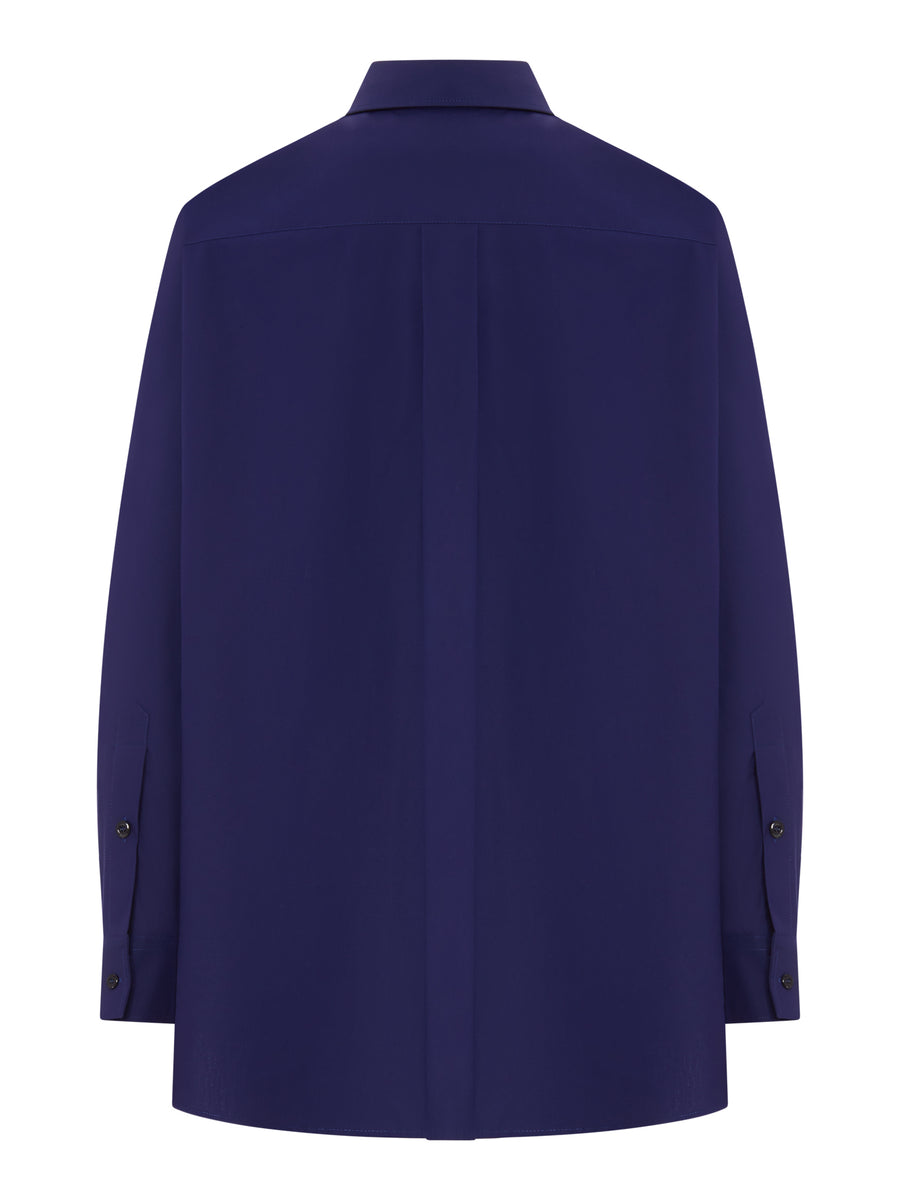 CAMICIA IN POPELINE CON DETTAGLI CUT-OUT
