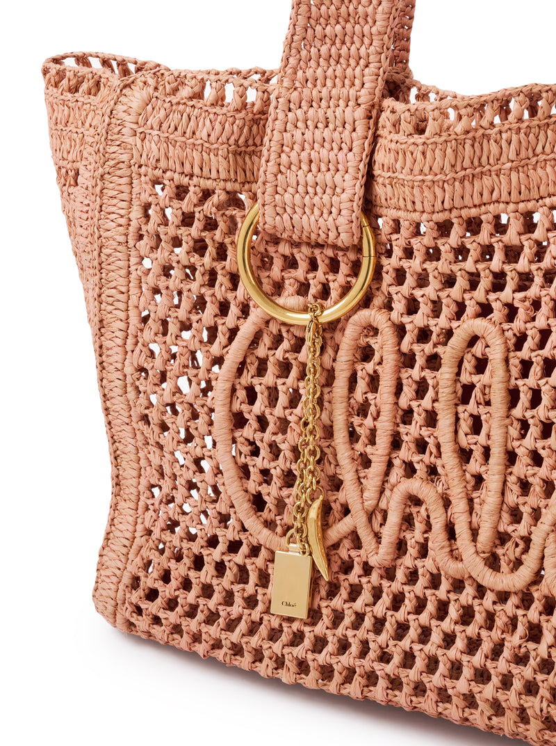 TOTE BAG EAST-WEST SUMMER BANANA IN RAFIA