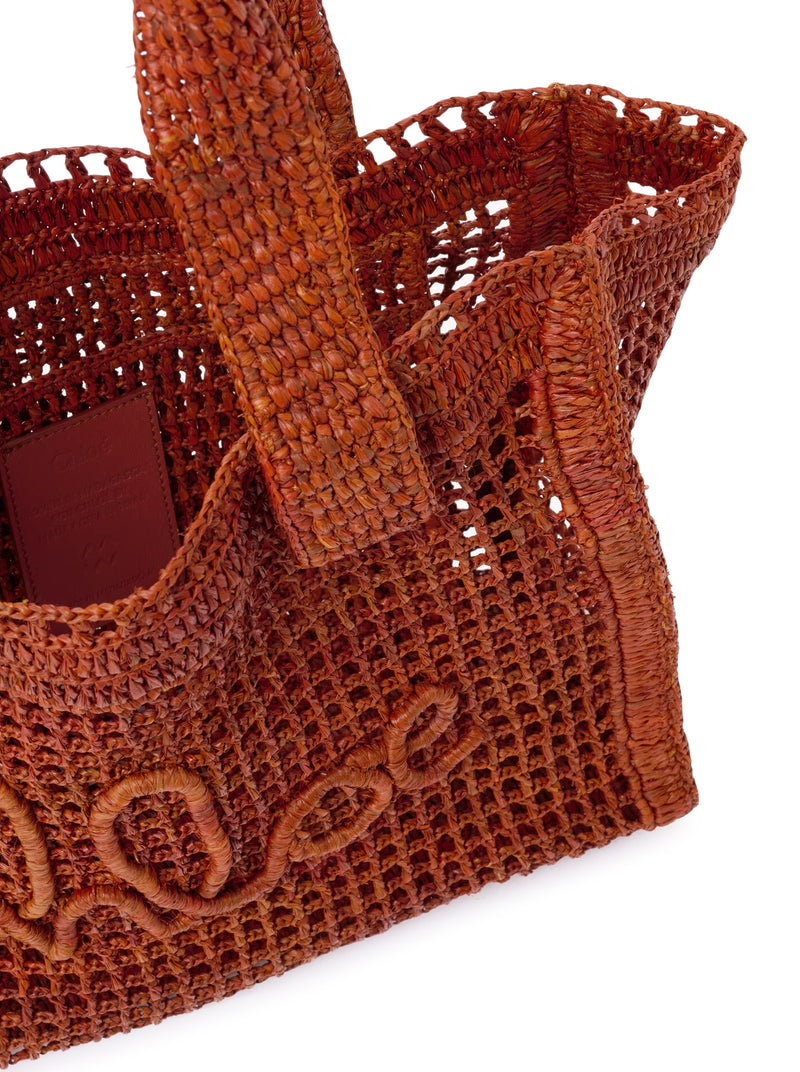 TOTE BAG EAST-WEST SUMMER BANANA IN RAFIA