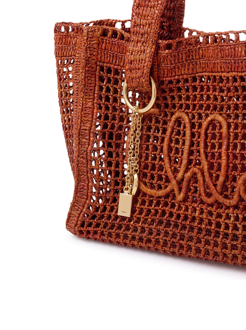 TOTE BAG EAST-WEST SUMMER BANANA IN RAFIA