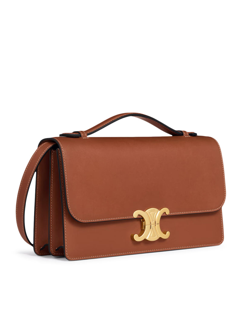 BORSA TRIOMPHE FOLIO MEDIA IN PELLE DI VITELLO