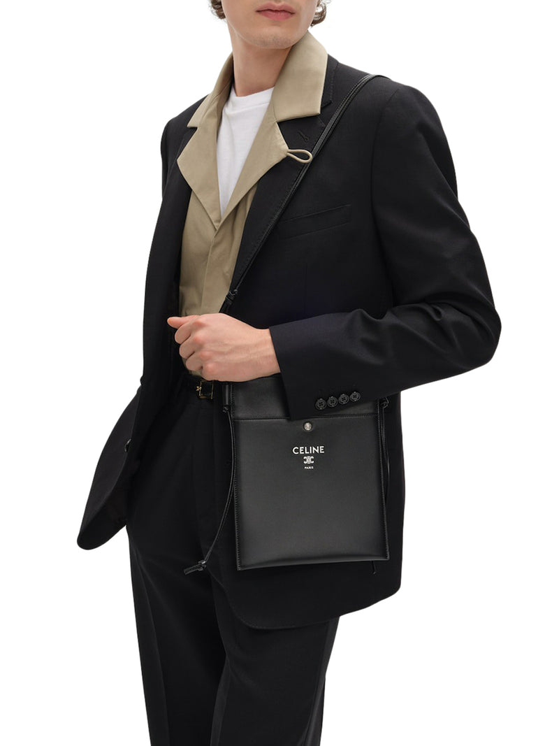 SHARP POUCH IN PELLE DI AGNELLO MORBIDA