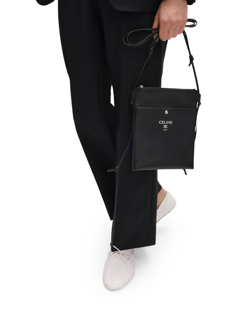SHARP POUCH IN PELLE DI AGNELLO MORBIDA