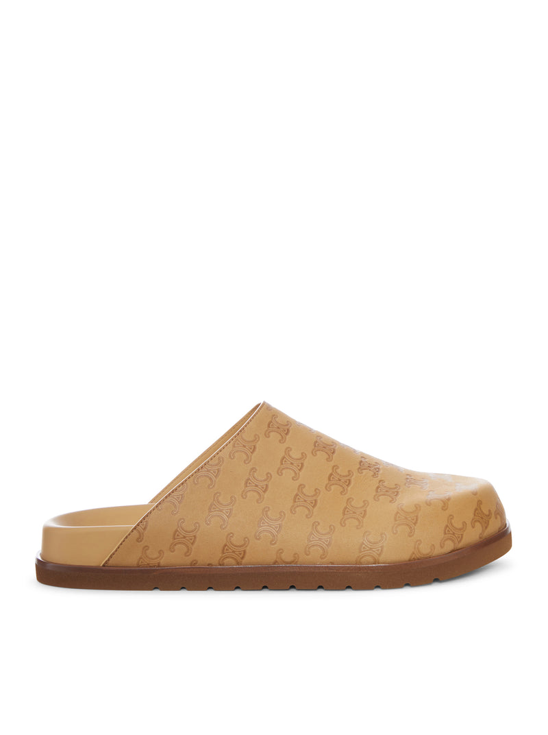 SABOT IN PELLE CON MOTIVO MONOGRAM