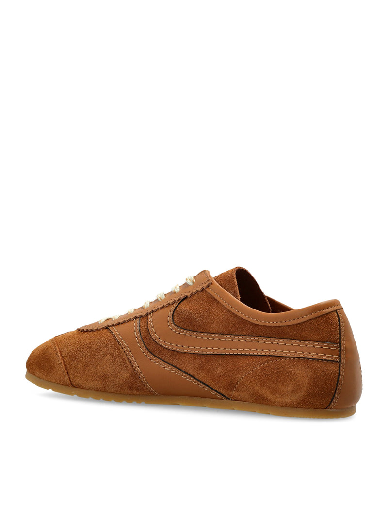 SNEAKERS BICOLOR IN PELLE E PELLE SCAMOSCIATA