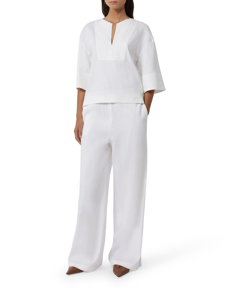 PANTALONE DESTINO IN TELA DI MISTO LINO