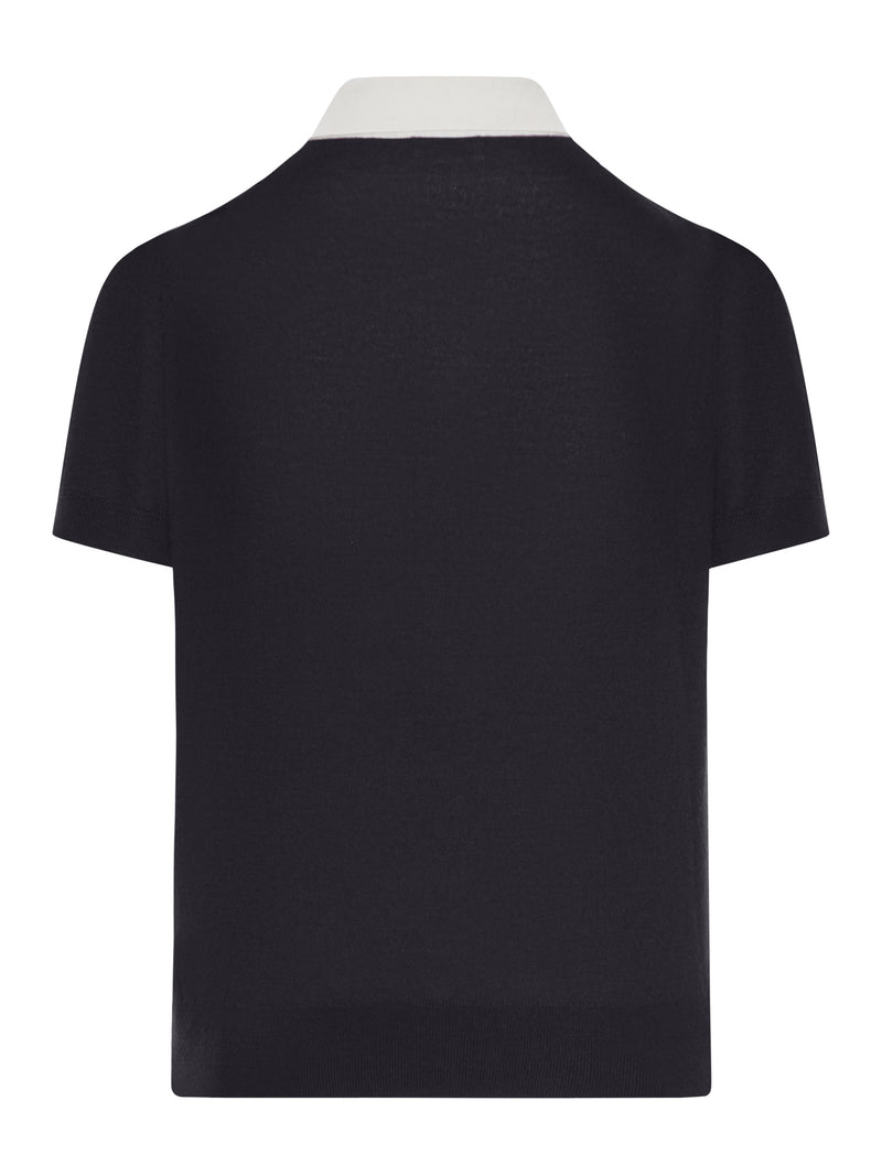 MAGLIA STILE POLO IN CASHMERE SOTTILE E SETA