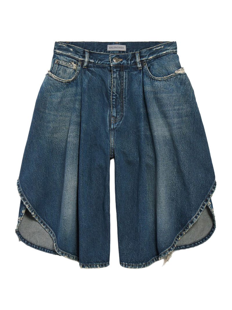 BERMUDA A TULIPANO IN DENIM OCEANO SCURO