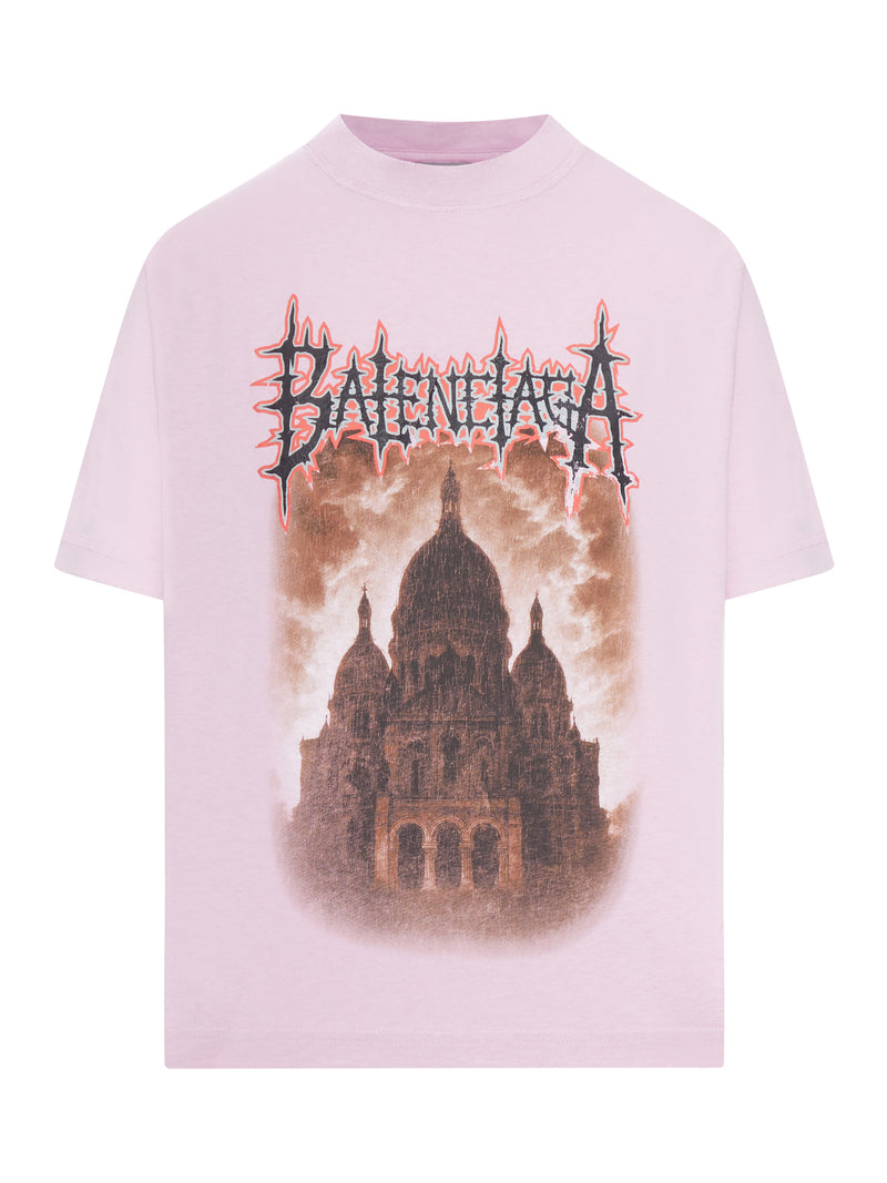 T-SHIRT CROP IN COTONE CON STAMPA