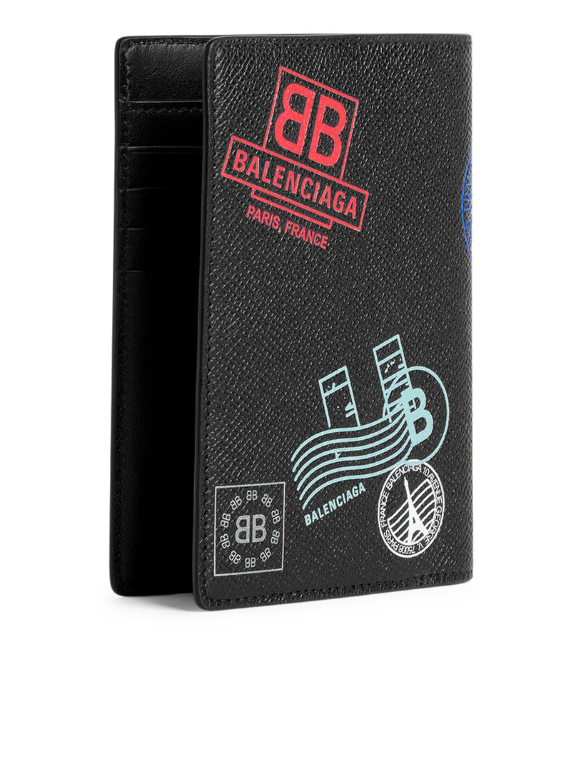 CUSTODIA PASSPORT DA UOMO IN NERO/MULTICOLORE