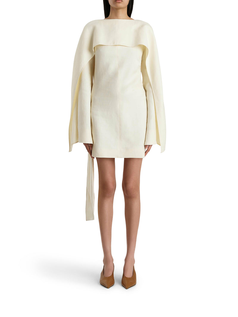 ABITO CORTO ONIS IN LINO CON VOLANT