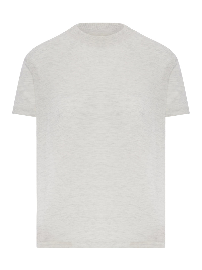 T-SHIRT CLASSICA A MANICHE CORTE IN MISTO COTONE