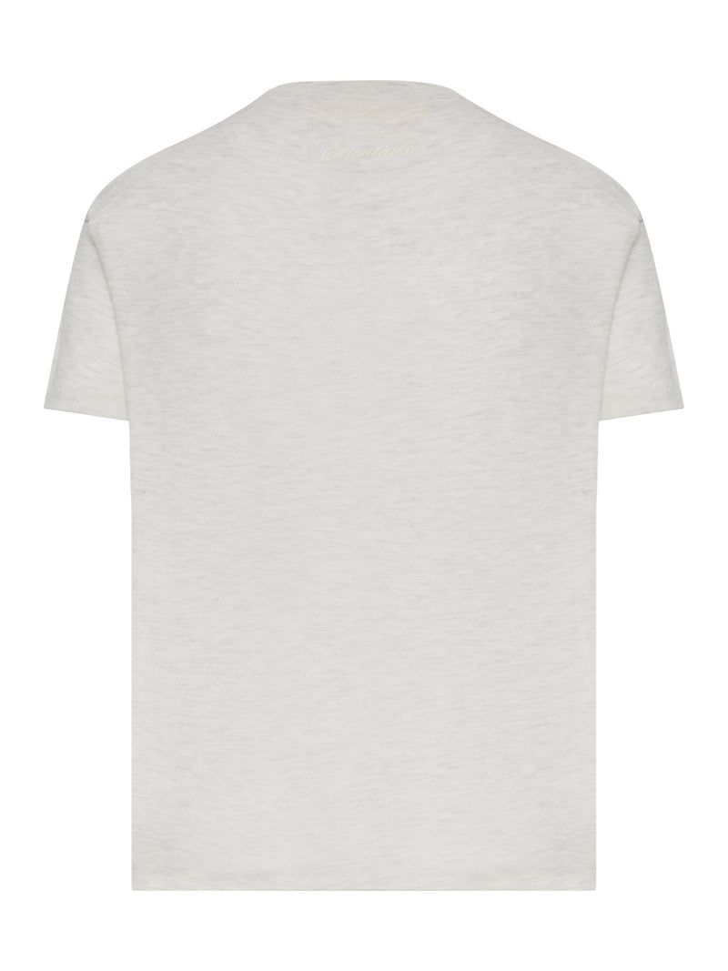 T-SHIRT CLASSICA A MANICHE CORTE IN MISTO COTONE