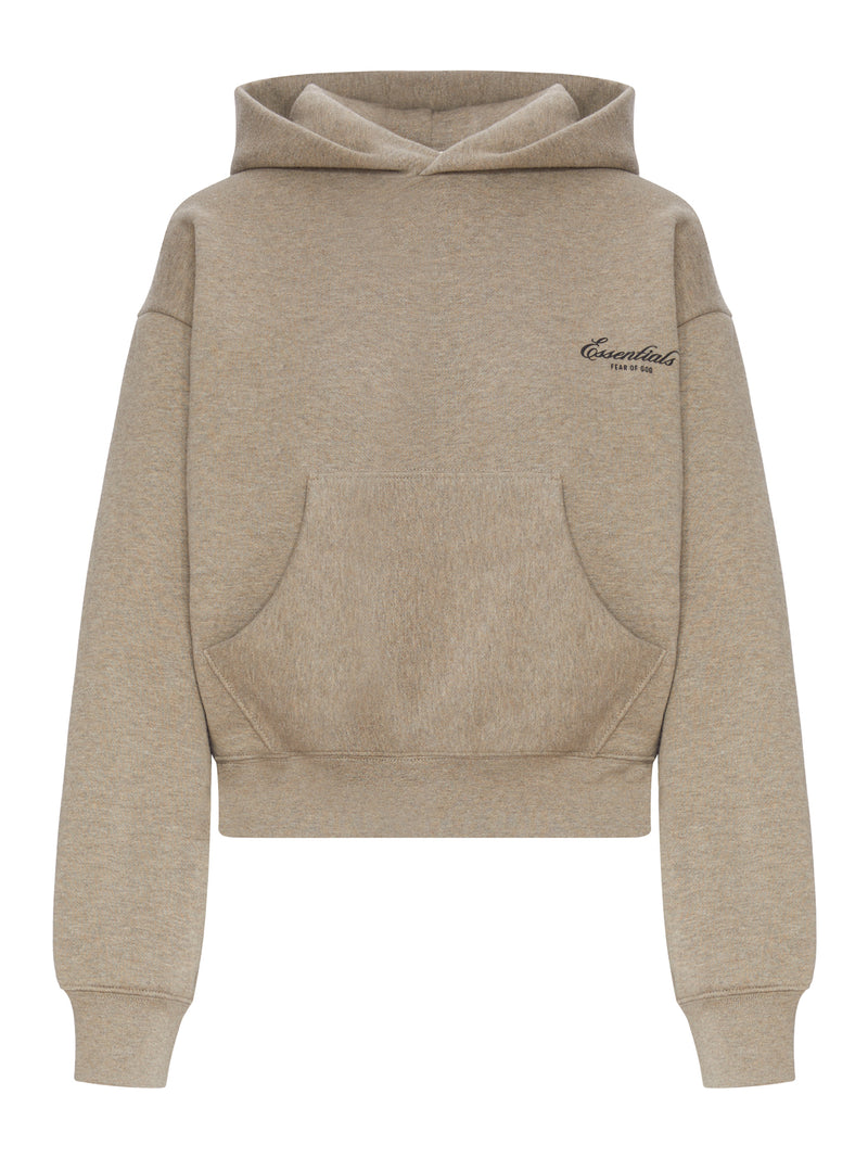 FELPA CON LOGO E CAPPUCCIO IN MISTO COTONE