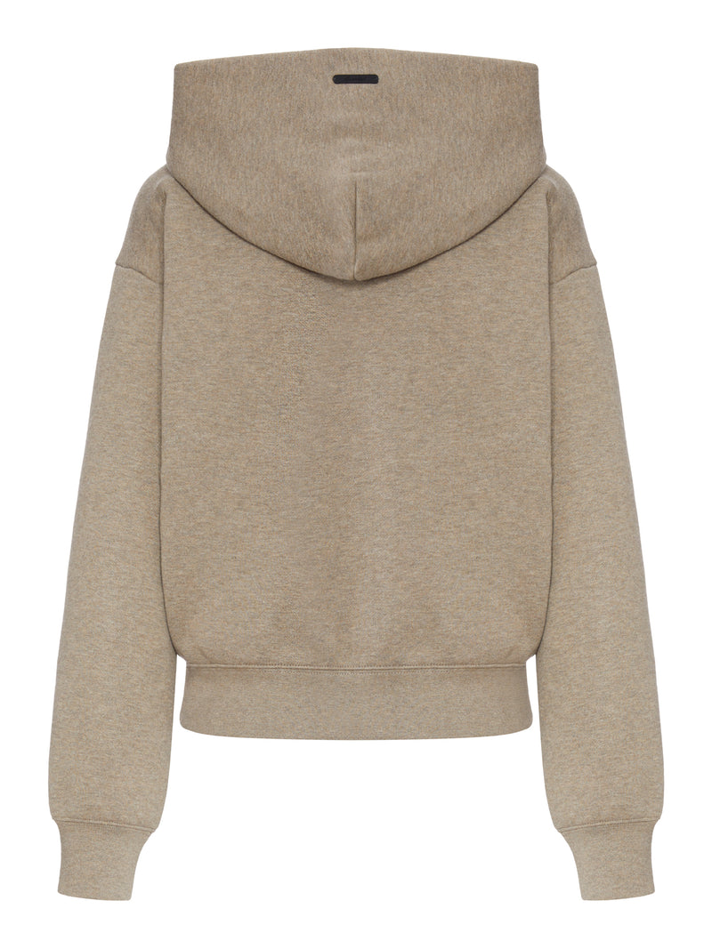 FELPA CON LOGO E CAPPUCCIO IN MISTO COTONE