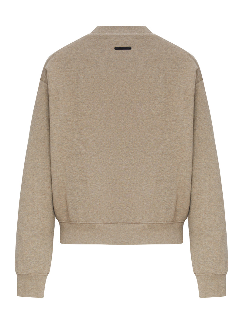 FELPA GIROCOLLO CON LOGO IN COTONE