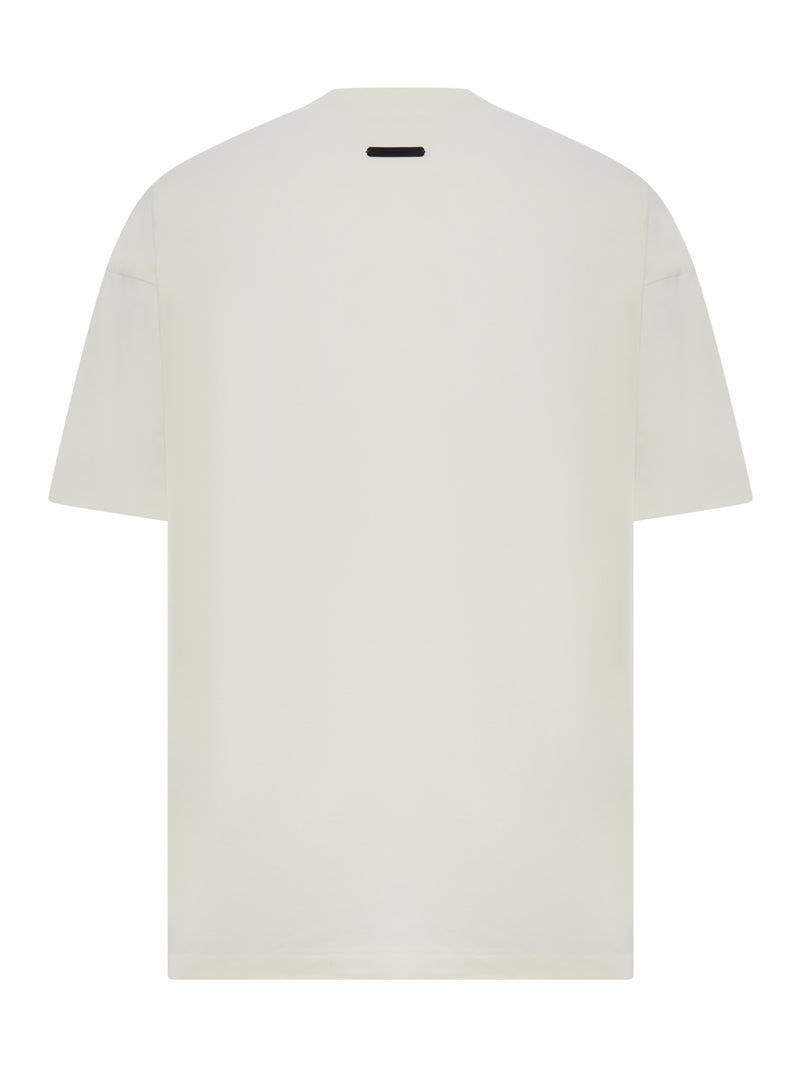 T-SHIRT A MANICHE CORTE 90`S IN COTONE