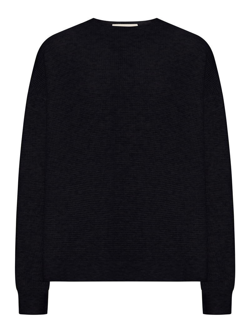 MAGLIONE GIROCOLLO SIGNATURE WAFFLE ANNI `90