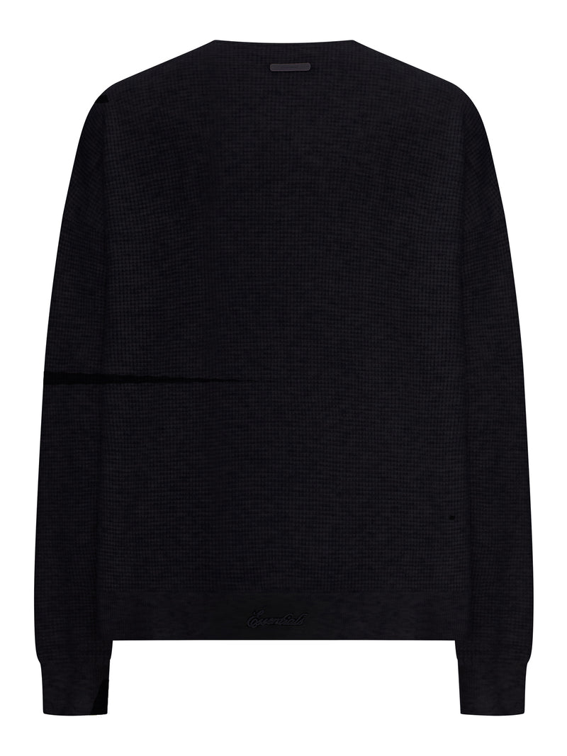 MAGLIONE GIROCOLLO SIGNATURE WAFFLE ANNI `90