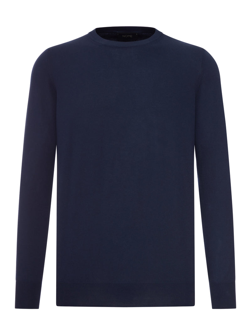 T-SHIRT GIROCOLLO A MANICHE LUNGHE IN MAGLIA DI COTONE