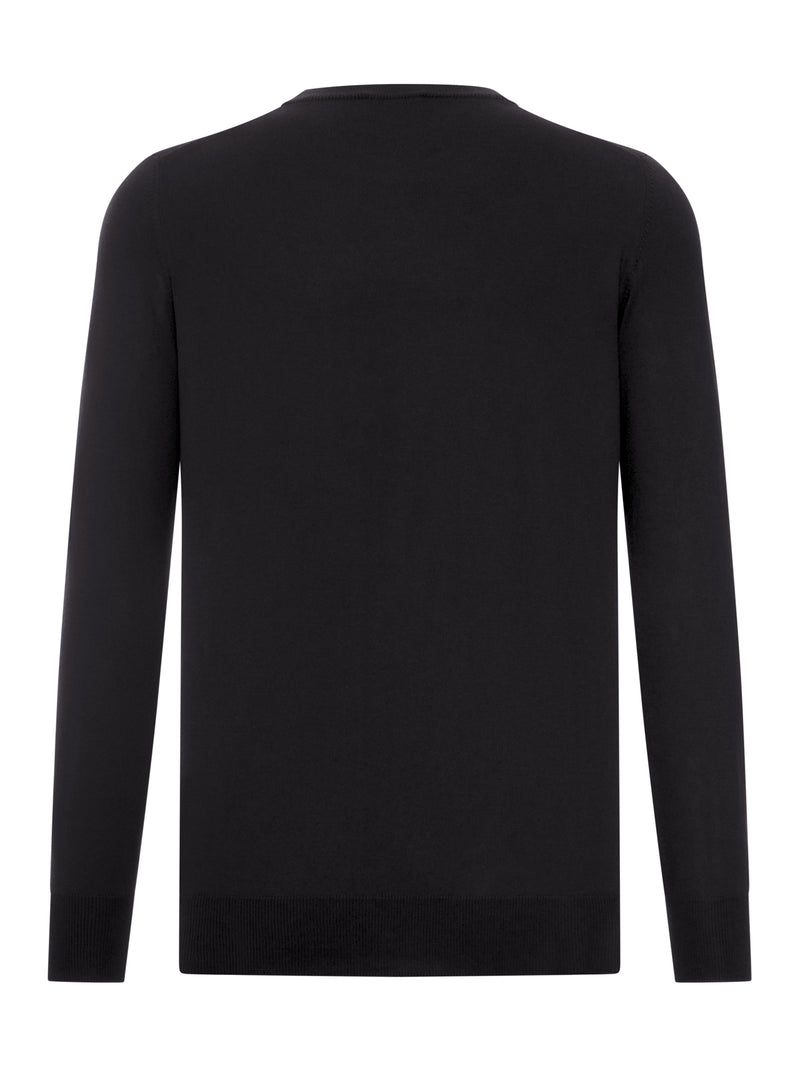 T-SHIRT GIROCOLLO A MANICHE LUNGHE IN MAGLIA DI COTONE