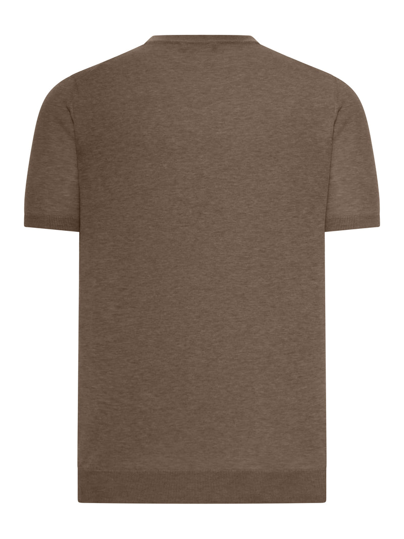 T-SHIRT GIROCOLLO IN MAGLIA DI COTONE