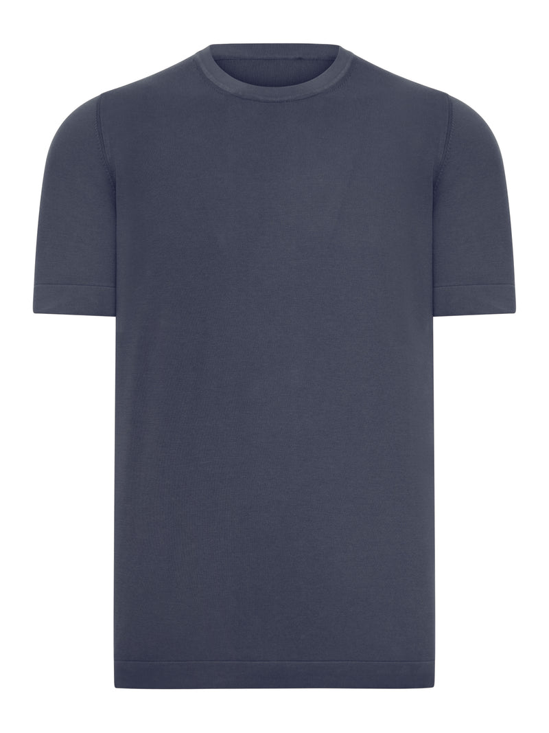 T-SHIRT GIROCOLLO IN MAGLIA DI COTONE