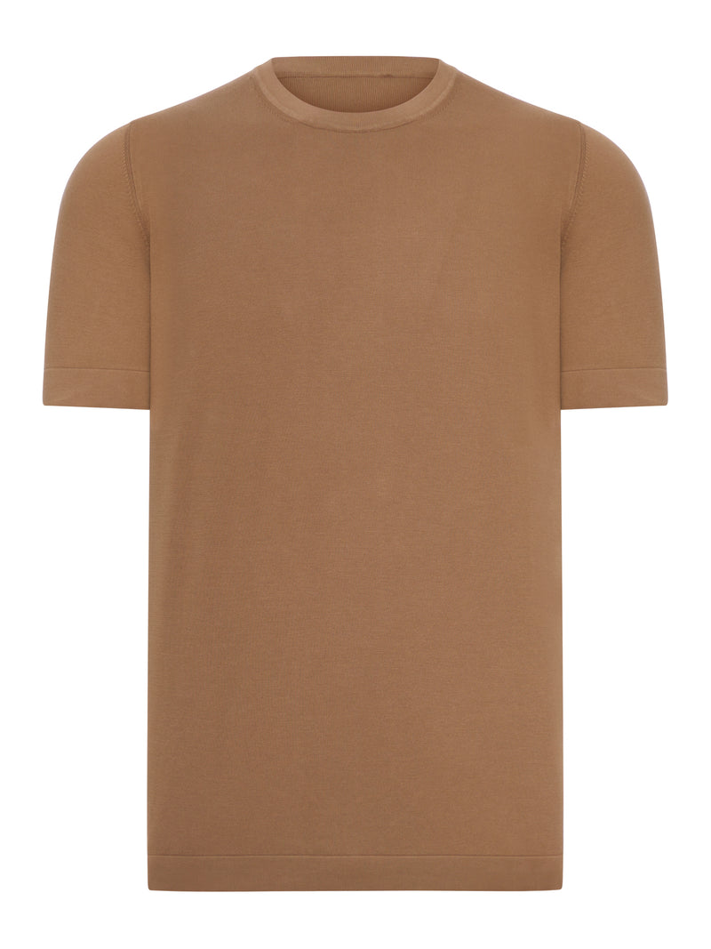 T-SHIRT GIROCOLLO IN MAGLIA DI COTONE