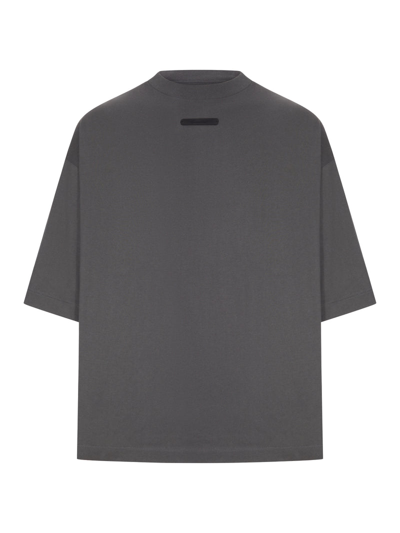 T-SHIRT OVERSIZE GIROCOLLO CON LOGO APPLICATO