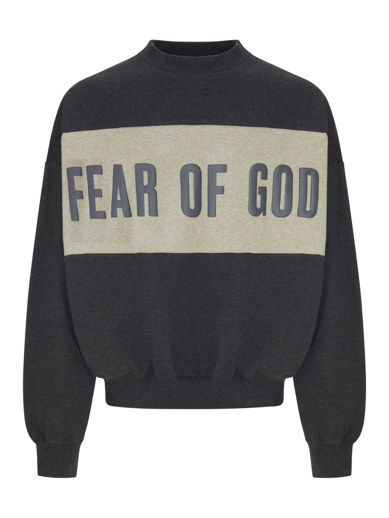 FELPA OVERSIZE COLOR BLOCK CON LOGO FRONTALE E POSTERIORE