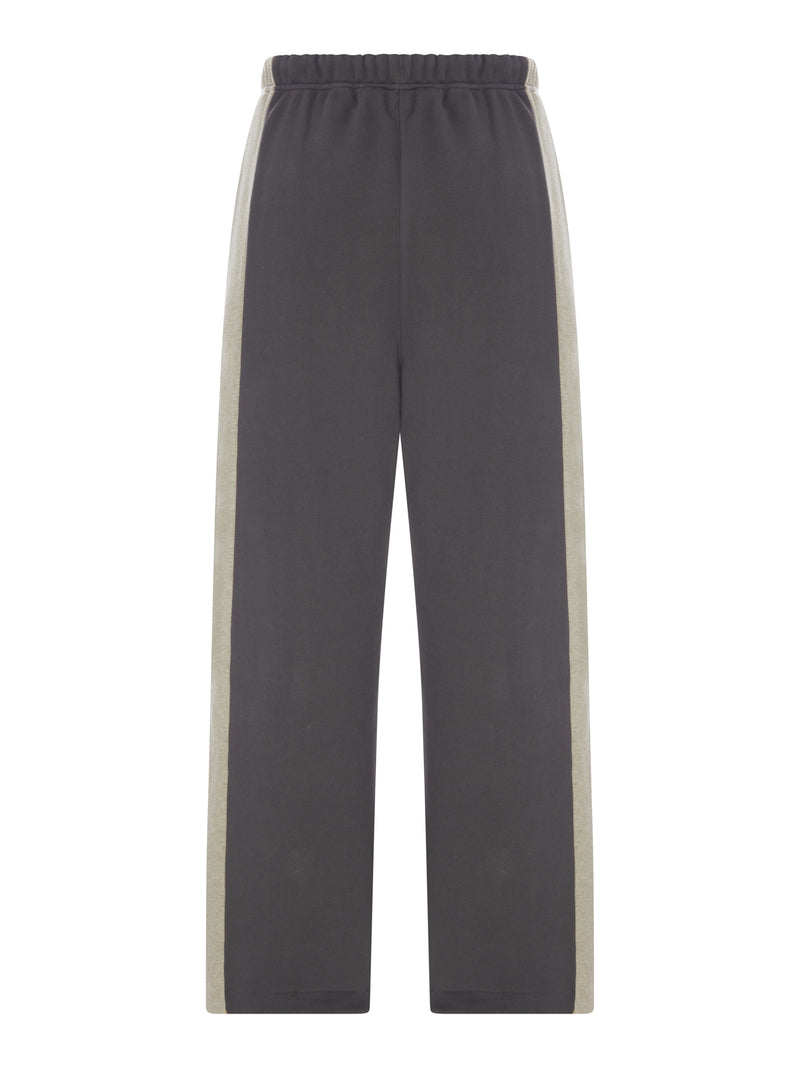 PANTALONI JOGGER A GAMBA DRITTA CON BANDE LATERALI A CONTRASTO