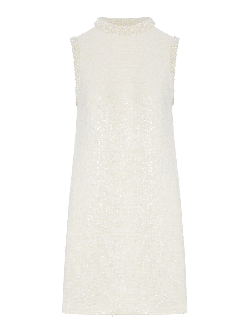 MINI ABITO BOUCLE CON PERLINE