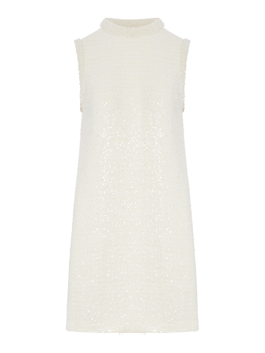 MINI ABITO BOUCLE CON PERLINE