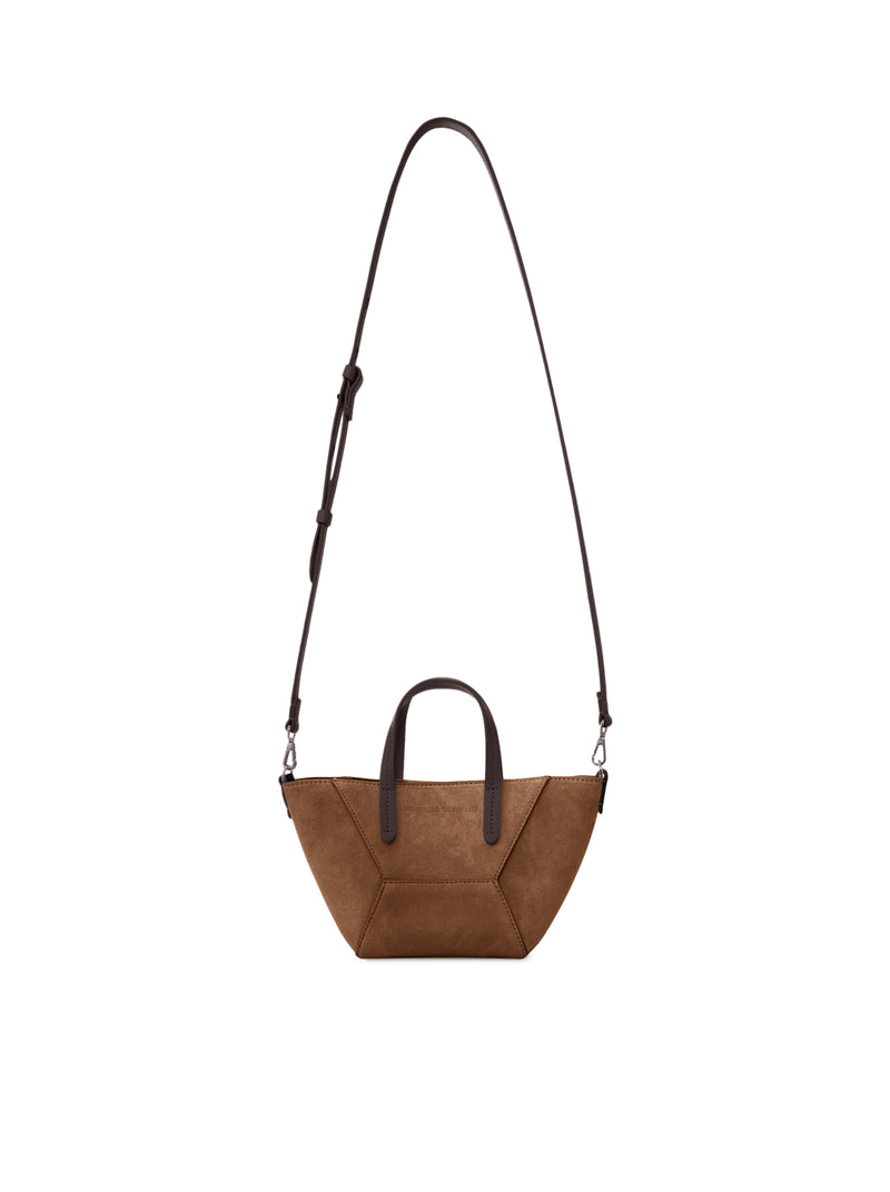 BORSA MINI IN PELLE SCAMOSCIATA CON TRACOLLA