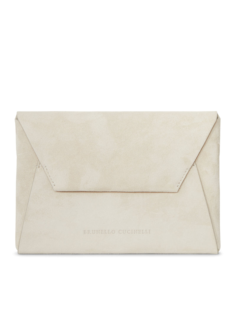 CLUTCH IN PELLE DI VITELLO SCAMOSCIATA